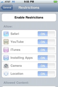 photo 13 200x300 New Restrictions Settings 2 iPhone OS 3.0 Beta