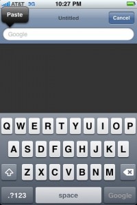 photo 8 200x300 Pasting in Google Search Safari iPhone OS 3.0 Beta