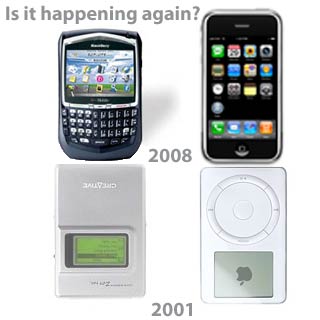 Happening Again 2001, 2008 iPod Creative iPhone RIM