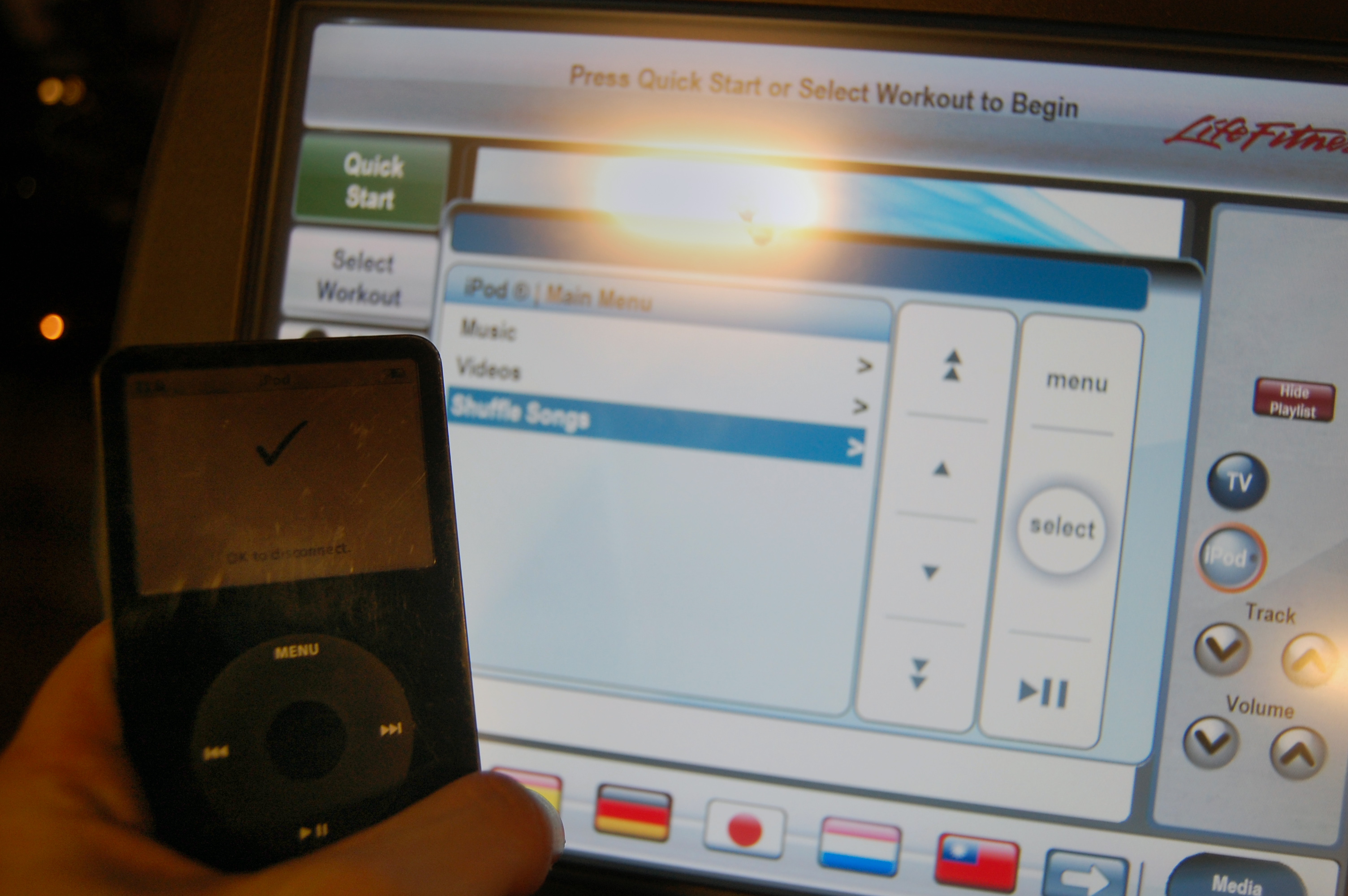Life Fitness Main iPod Interface 
