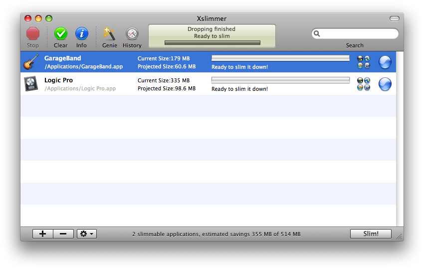 Xslimmer Slim List Logic Pro GarageBand