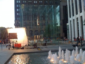 Apple Store 5th Ave Cube Lite Up for Commercial