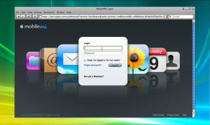 Login to the MobileMe webclient