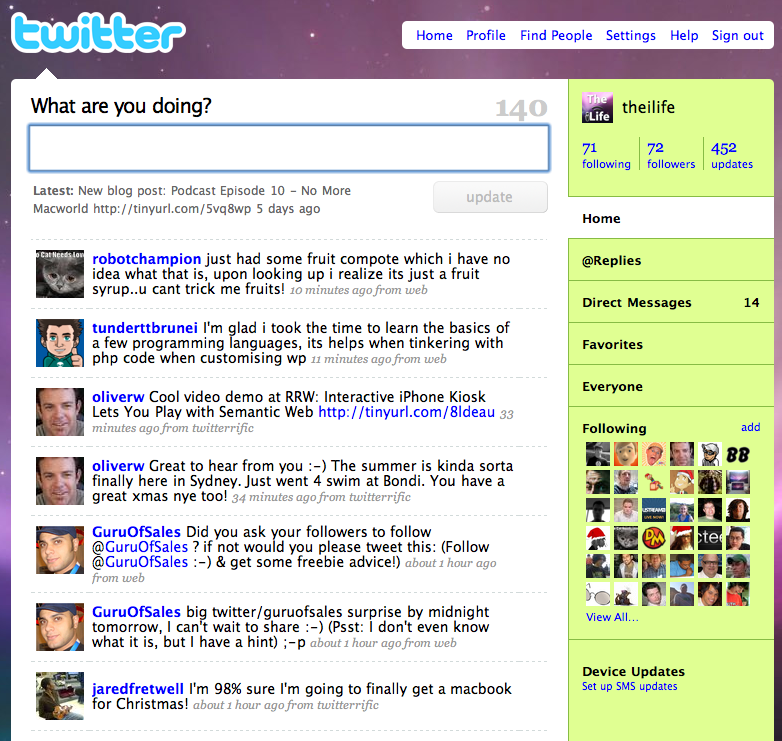 Twitter.com Interface